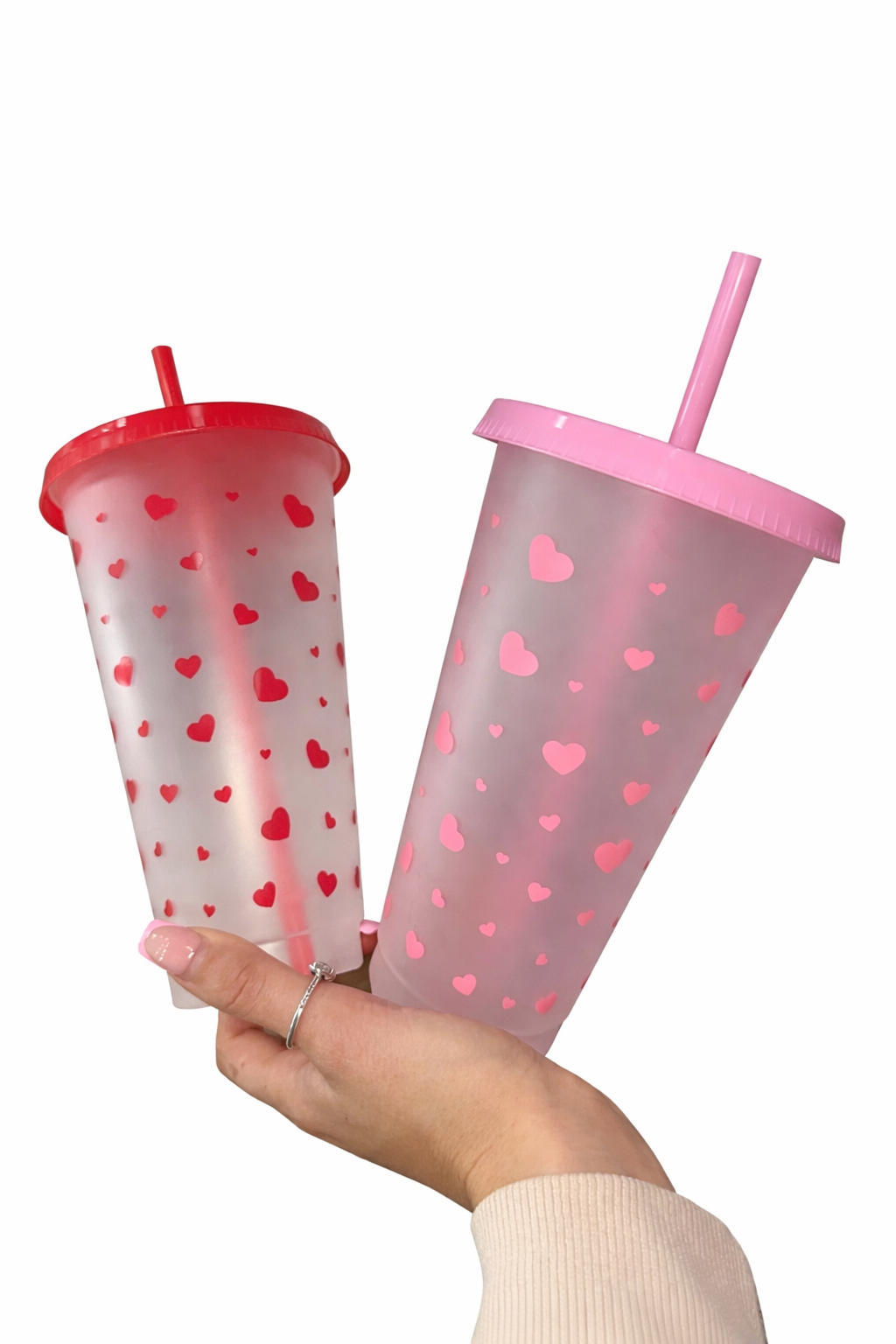 Love heart reusable cup