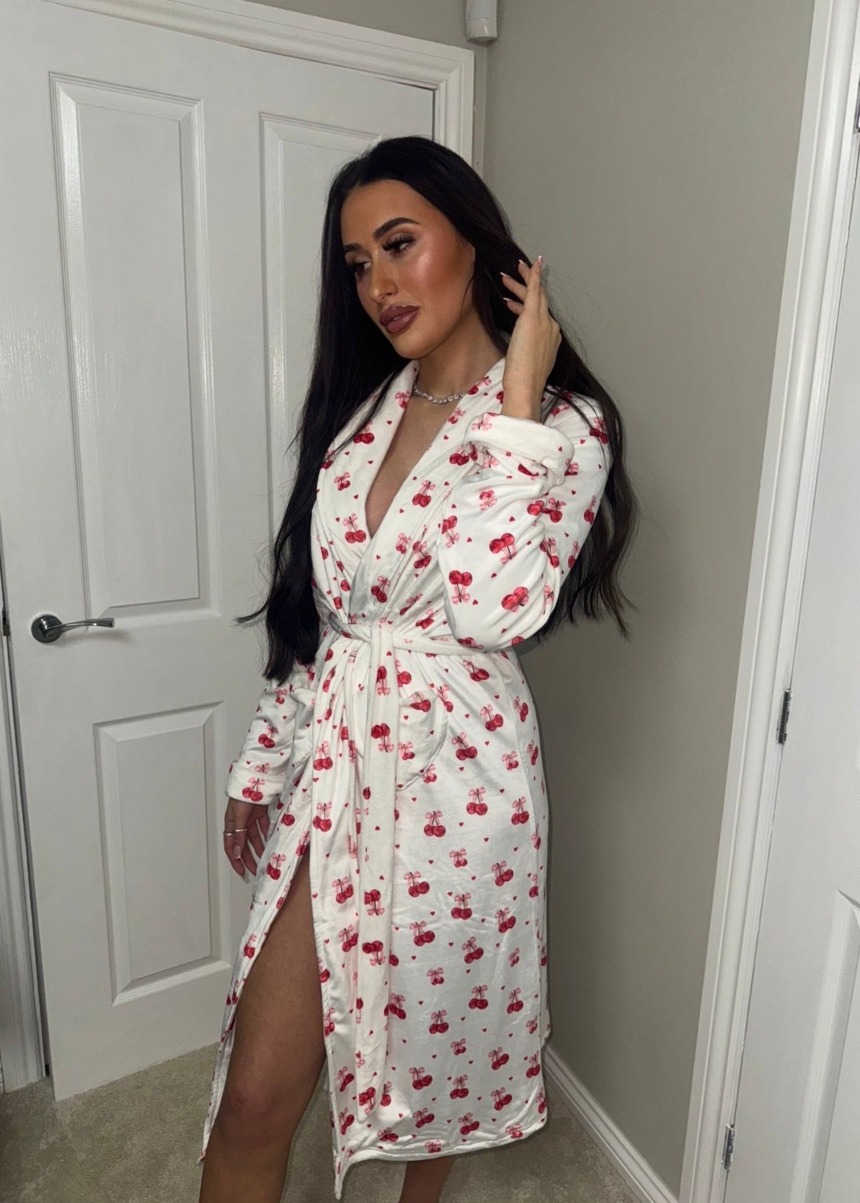 Cherry Bow Dressing Gown