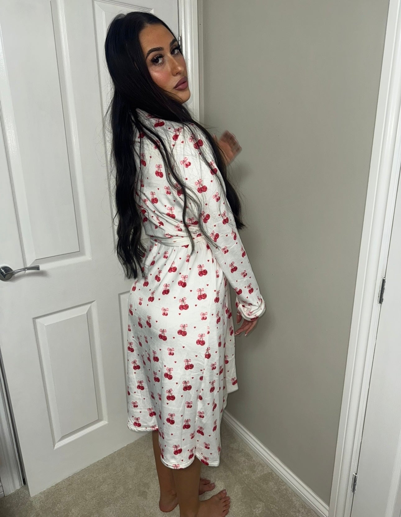 Cherry Bow Dressing Gown