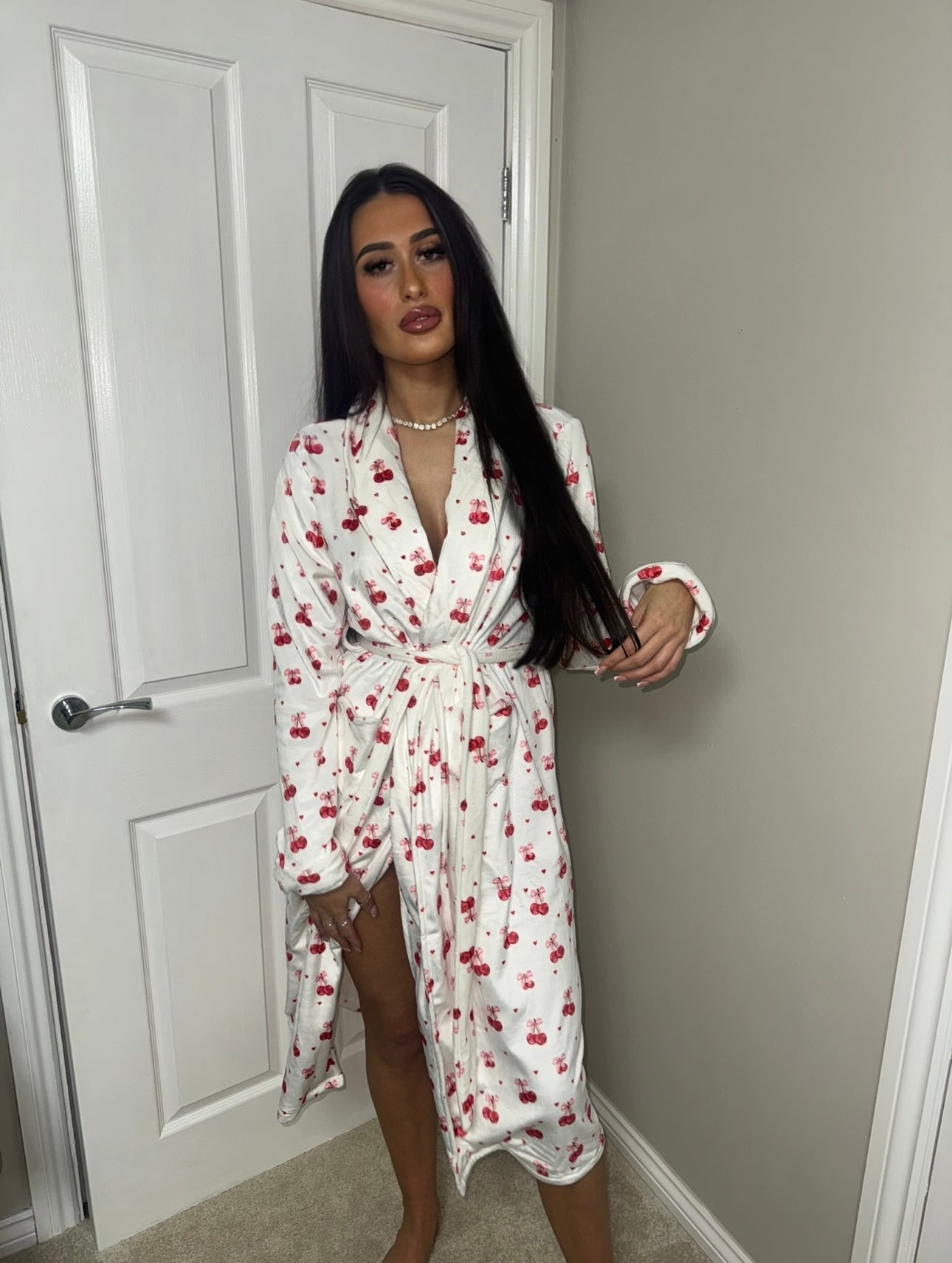 Cherry Bow Dressing Gown