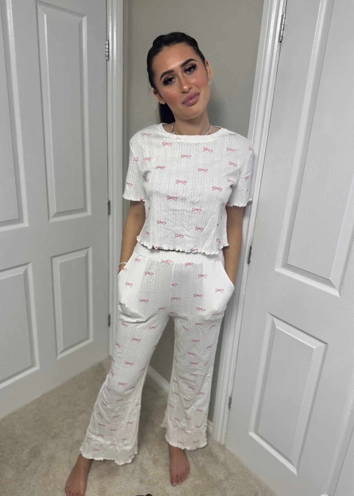 Frilly Bow Pyjama Set