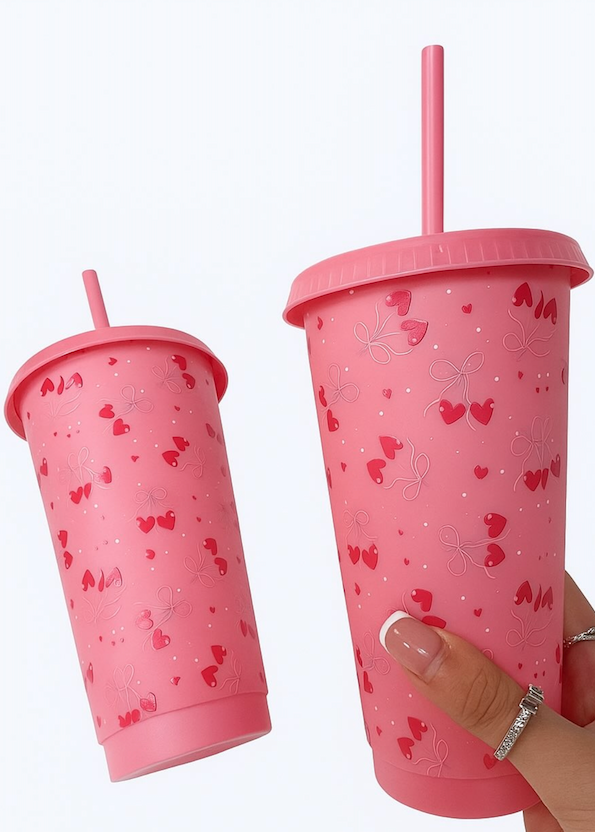 Cherry Heart Reusable Cup