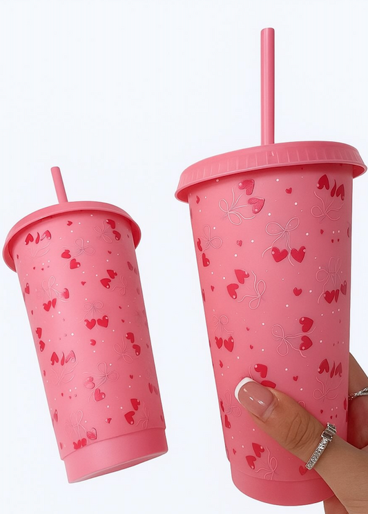Cherry Heart Reusable Cup