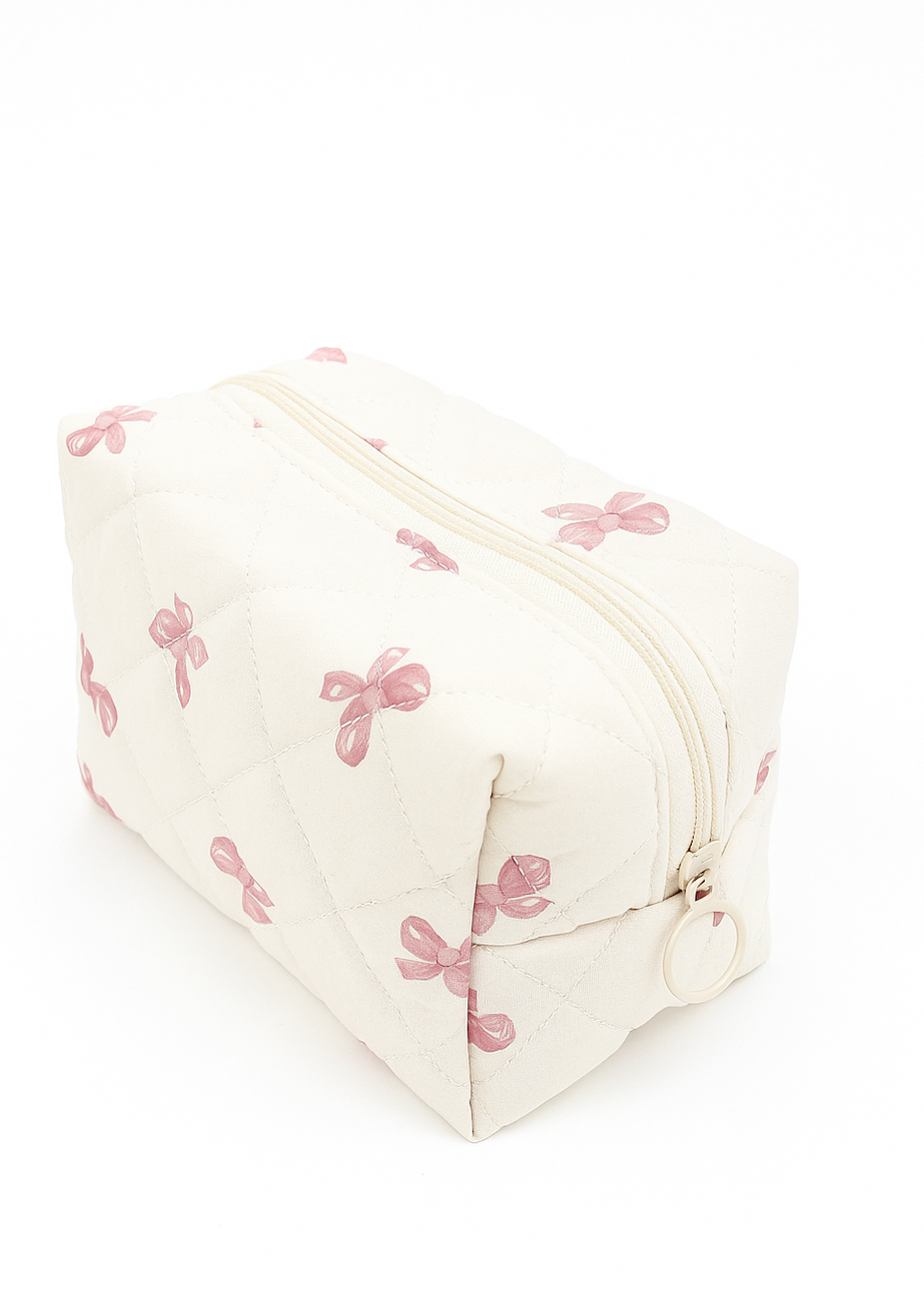 Pink Bow Makeup Bag