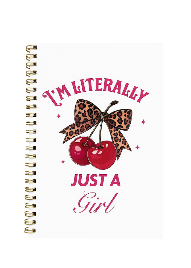 Cherry Spiral Note Book